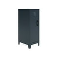 thumbnail image 1 of Space Solutions 42.5 inch High 3 Shelf Storage Locker Cabinet, Welded Metal, Fully Assembled, Vented Door, 3 inch Riser Legs, Black, 1 of 14