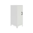 thumbnail image 1 of Space Solutions 42.5 inch High 3 Shelf Storage Locker Cabinet, Welded Metal, Fully Assembled, Vented Door, 3 inch Riser Legs, White, 1 of 18