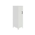 thumbnail image 1 of Space Solutions 53.38 inch High 4 Shelf Storage Locker Cabinet, Welded Metal, Fully Assembled, Vented Door, 3 inch Riser Legs, White, 1 of 15