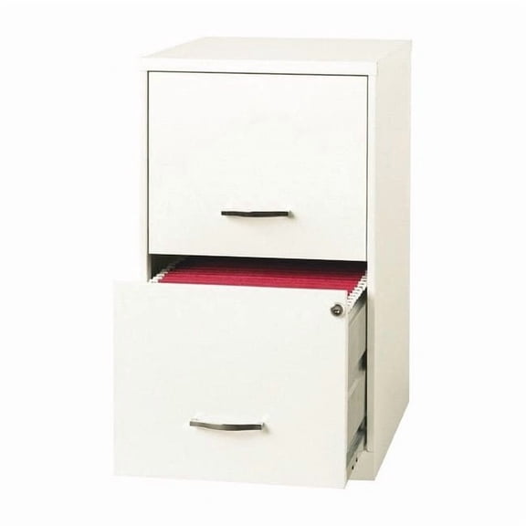 Space Solutions 14.25 in W 2 Drawer SOHO Vertical, Pearl White 22614