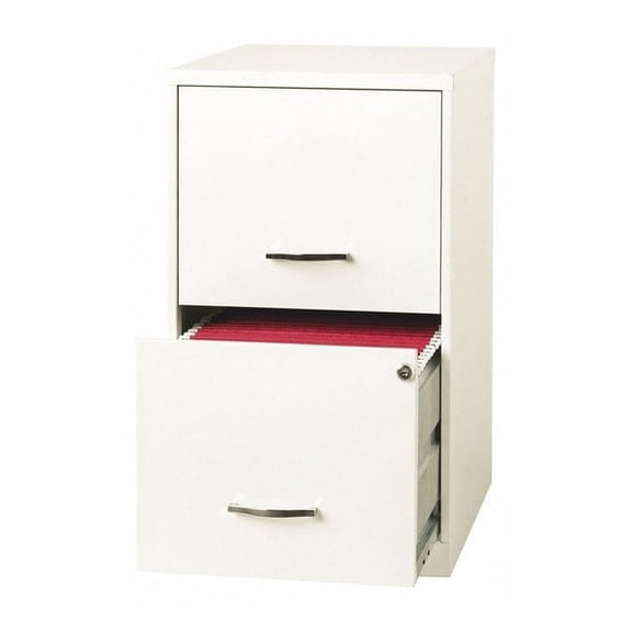 Space Solutions 14.25 in W 2 Drawer SOHO Vertical, Pearl White 22614
