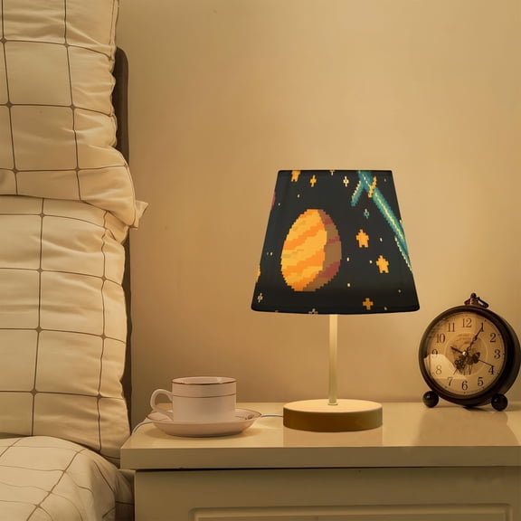 Space Stars Rocket LED Desk Lamp Table Lamp USB Bedside Nightstand Small Lamp for Bedroom Living Room Kids Room