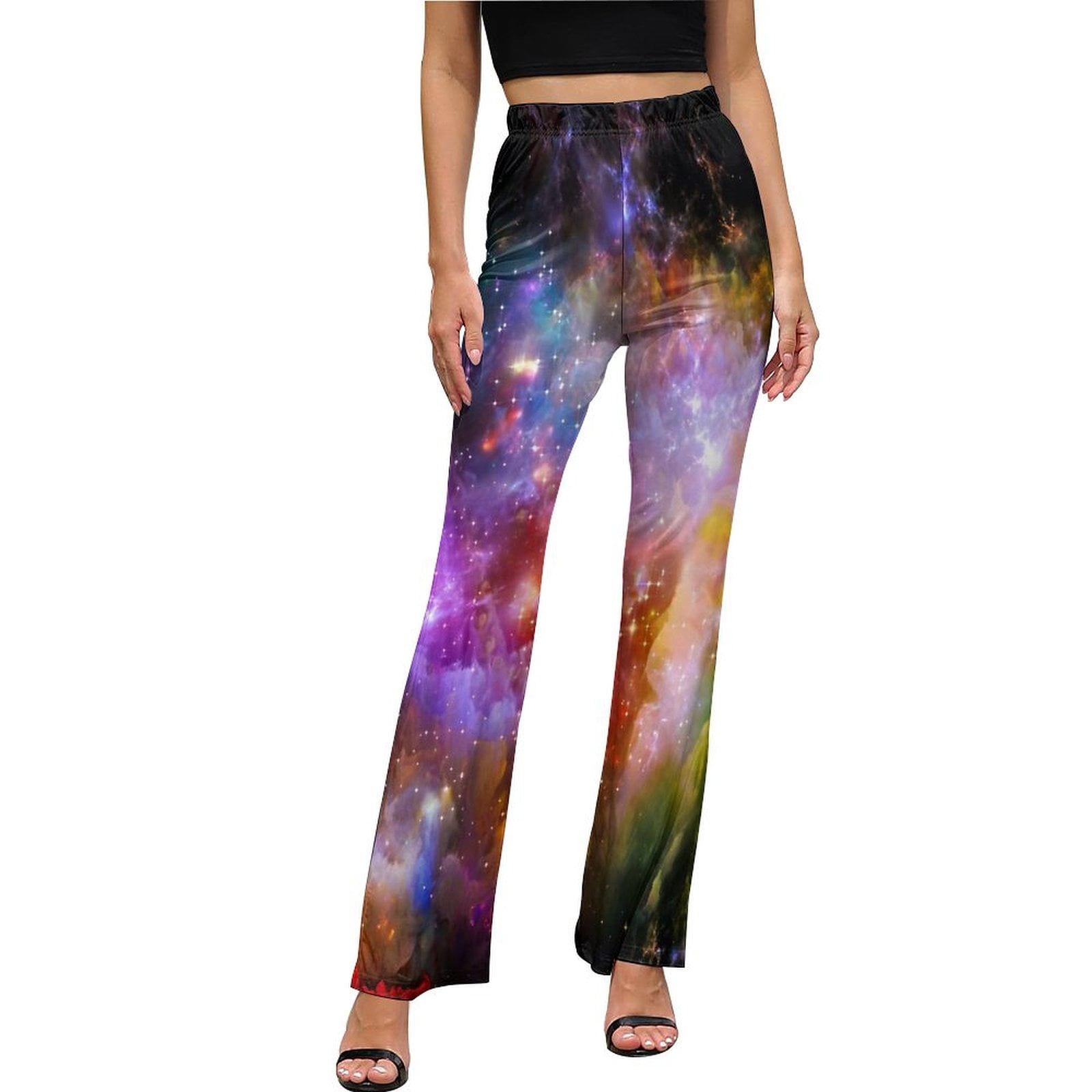 Space Stars The Universe Background Astral High Waisted Casual Flared ...