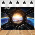 thumbnail image 1 of Space Station Backdrop Space Capsule Interior Sce Scice Fiction Universe Exploration Birthday Party Photography Background, 1 of 5