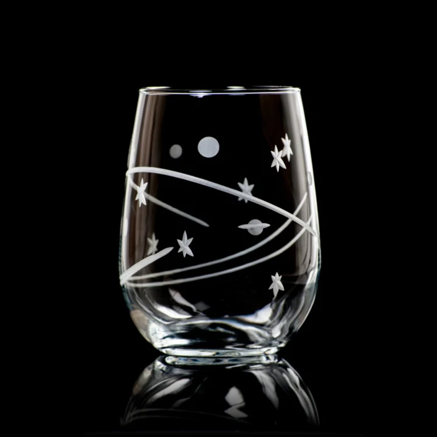 Planet Saturn Etched Stemless Wine Glass - Gift for Adult Space Lovers –  The Interstellar Seller