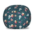 thumbnail image 1 of Space Storage Toy Bag Chair, Astronaut Raccoon Fox Hovering in Galaxy Constellation Stars Little Explorers, Stuffed Animal Organizer Washable Bag, Small Size, Dark Teal and Pink, by Ambesonne, 1 of 3