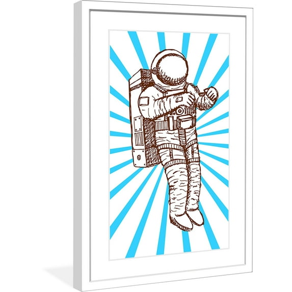 "Space Suit" Framed Painting Print