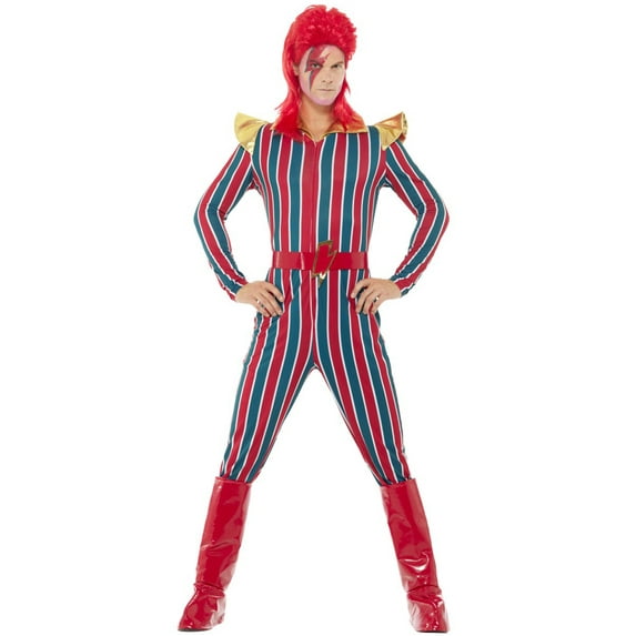 Space Superstar Costume Adult Multi 70s Disco Medium Male Fancy Dress Party Book Week Halloween