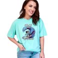 thumbnail image 1 of Space Surf No Limits T-Shirt, Astronaut on Surfboard Graphic Tee, Cosmic Surfing Shirt, Galaxy Ocean Wave Print Top, Funny Space Tee, Chalky Mint Comfort Colors T-Shirt, Small, 1 of 1