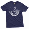 thumbnail image 1 of Space T-shirt Astronaut on the moon abstract art creative tee shirt birthday gift for him her (3X-Large Navy Blue), 1 of 7