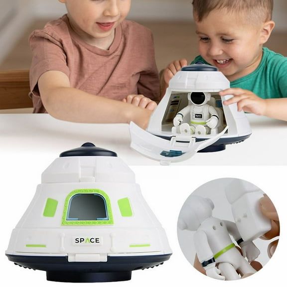 Space-Themed Early Education Toy for Little Astronauts Space Rocket and Space Station Model for Imaginative Learning and Adventure