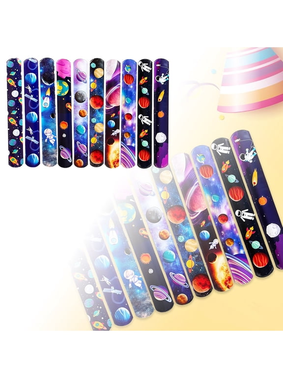 Space Themed Easy To Wear Slap Bracelets Are Suitable For Parties Birthday Present
