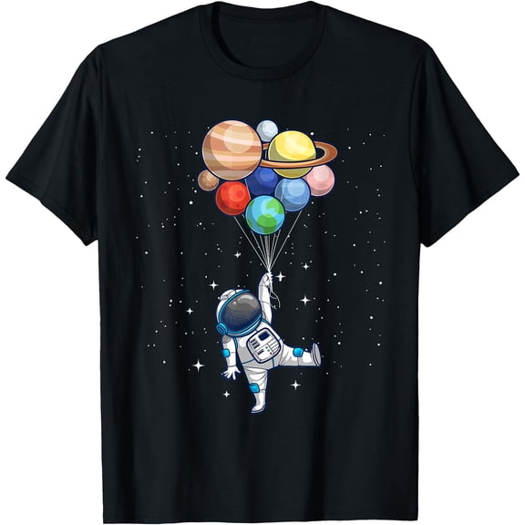 Space Themed For Men Women Outer Space Moon Galaxy Astronaut T-Shirt