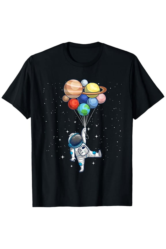 Space Themed For Men Women Outer Space Moon Galaxy Astronaut T-Shirt