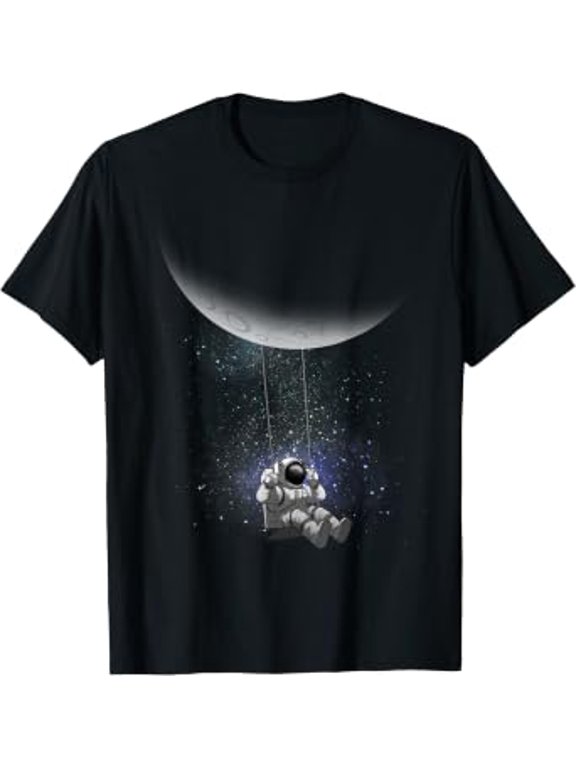 Space Themed For Men Women Outer Space Moon Galaxy Astronaut T-Shirt