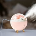 thumbnail image 1 of Space Themed Humidifier with Color Changing Mood Light, 2-Speed Mist Adjustable Personal Humidifier, Quiet Ultrasonic Humidifier for Bedside and Desktop(Pink), 1 of 7