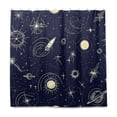 thumbnail image 1 of Space Themed Pattern 72x72 Waterproof Shower Curtain Liners Durable Metal C-Hooks Fade-Proof Thermal Print Anti-Splash, 1 of 5