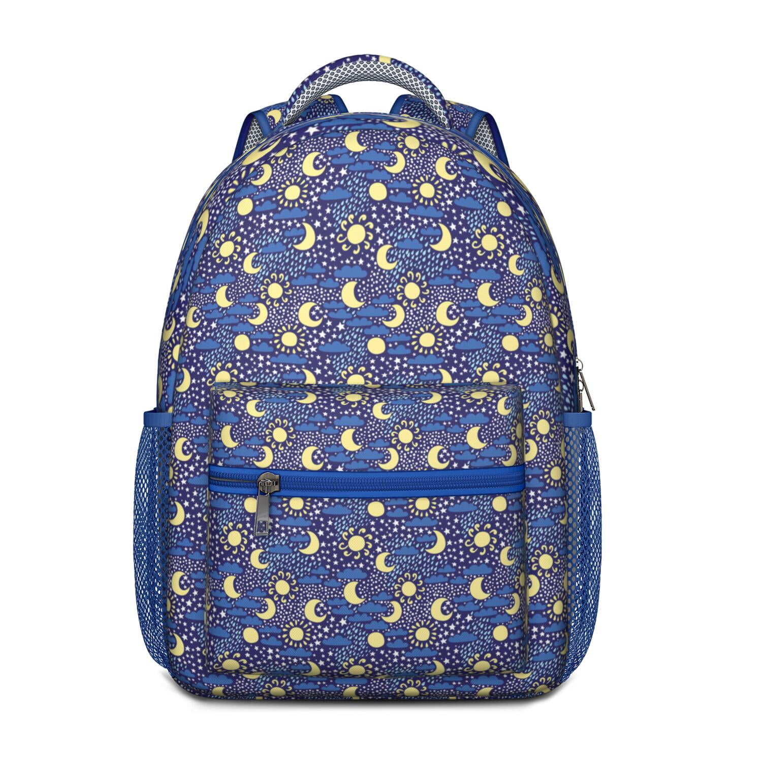 Space Themed School Backpack - Waterproof & Lightweight with Padded Straps, Cosmic Starry Night Design for Teenagers & Commuters