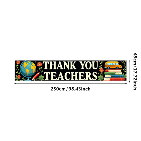 Space Themed Thank You Teachers Banner Backdrop Background Decor Party Supplies Photography Props for Classroom Celebrations Teacher Appreciation Events School Festivals and Photo Booths