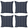 thumbnail image 1 of Ambesonne Space Throw Pillow Cover 4 Pack, Cat Flying to Outer Space, 20", Pale Blue Mustard Indigo, 1 of 2