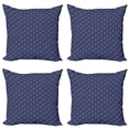 thumbnail image 1 of Space Throw Pillow Cushion Case Pack of 4, Pattern with Alien Flying Devices Kids Doodle Sketch Astronomy Cartoon, Modern Accent Double-Sided Print, 4 Sizes, Cadet Blue Pink Aqua, by Ambesonne, 1 of 2