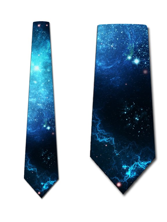 Space Ties Mens Galaxy Astronomy Necktie by Three Rooker