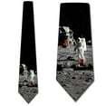 thumbnail image 2 of Three Rooker Universe Space Ties - Men's Red & Blue Astronomy Print Necktie - Novelty Designer Microfiber 2 of 3