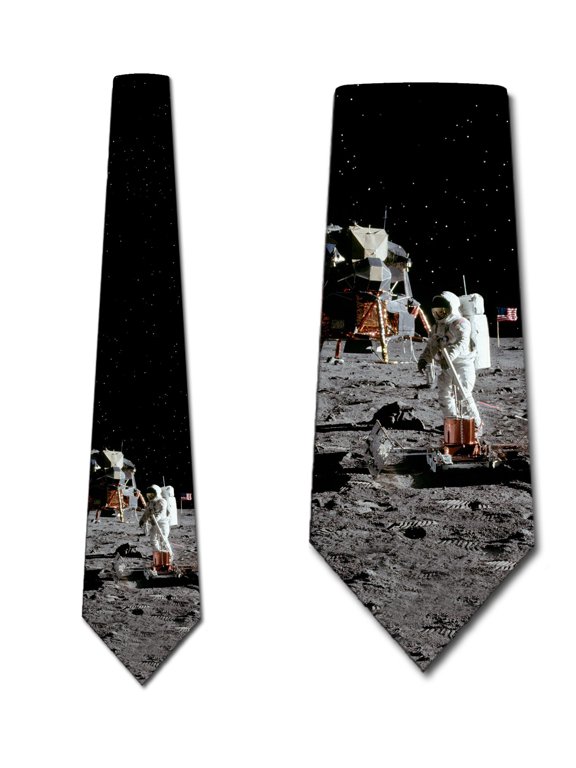 Space Ties Mens Lunar Landing Necktie by Three Rooker
