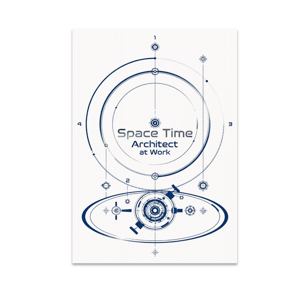 Space Time Architect at Work - Sci-Fi Art Enthusiast - 13x19 Poster Print