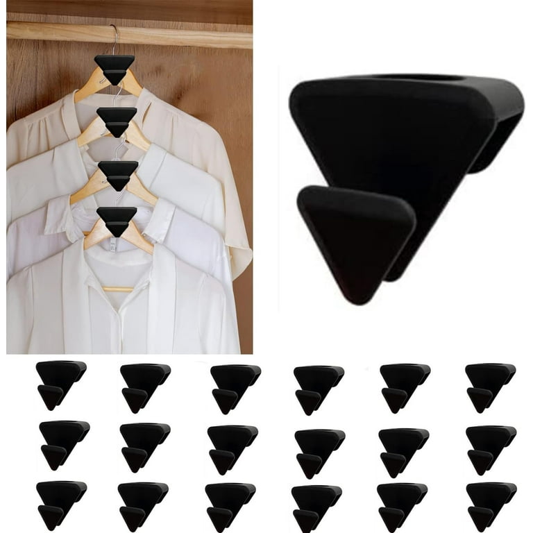Plastic Clothes Space Triangles Hanger Hooks For Closet Organization 18  Pack
