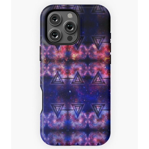 Space Triangles Geometric Phone Case for iPhone 16 15 14 13 12 11 Pro Max