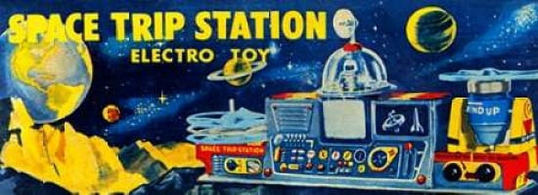 Space Trip Station Electro Toy Canvas Art - Retrobot (10 x 20)