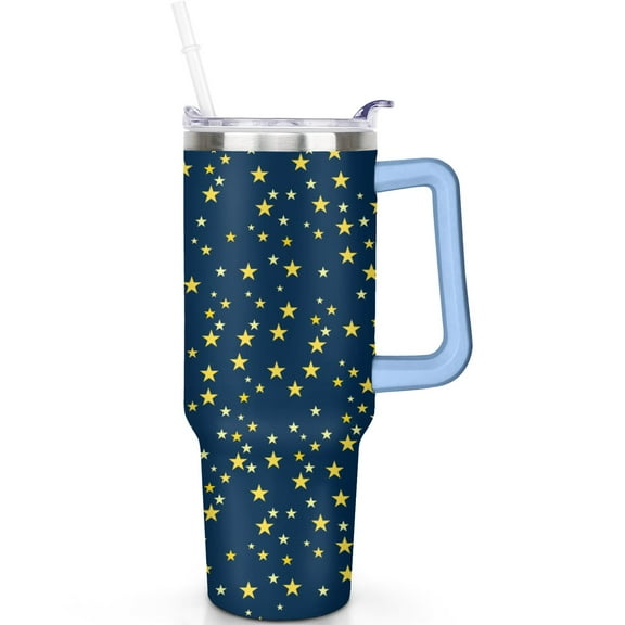 Space Tumblers with Lids Straws 40oz Stainless Steel Travel Mug Vacuum Insulated Space Tumbler with Handle Flip Straw Lid Leak Proof