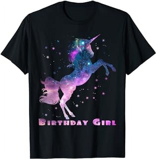 Space Unicorn Birthday Girl Galaxy Unicorn Cute Teens Kids T-Shirt ...