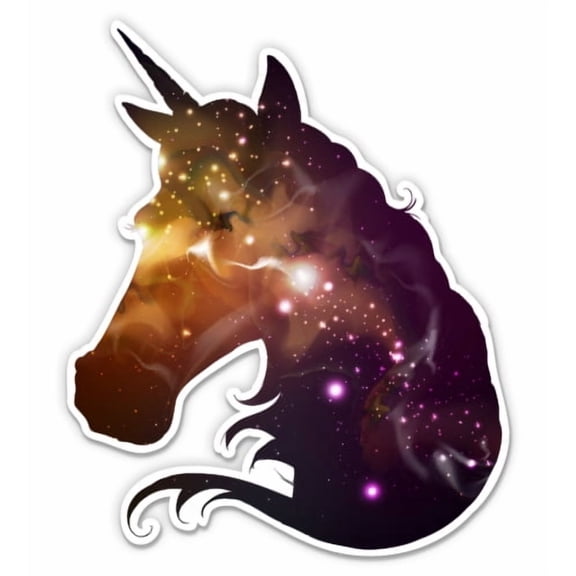 Space Unicorn Galaxy - 12" Vinyl Sticker Waterproof Decal