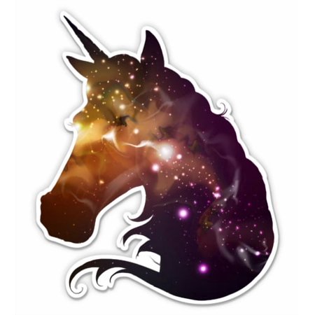 Space Unicorn Galaxy - 3" Vinyl Sticker - For Car Laptop Water Bottle Phone - Waterproof Decal