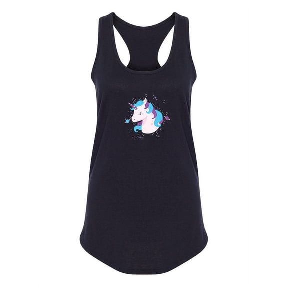 Space Unicorn Racerback Tank Women -SPIdeals Designs, Female Small