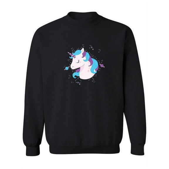 Space Unicorn Sweatshirt Women -SPIdeals Designs, Female XX-Large