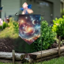 Space Universe Garden Flag 18" x 12.5" Double Sided Yard Lawn Outdoor Decor Small Yard Flags