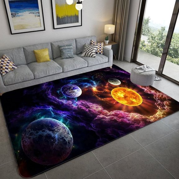 Space Universe Planet Carpet 3D Printed Floor Mats Carpet Living Room Kitchen Entrance Door Mat Antislip Rug Area Hallway Mats