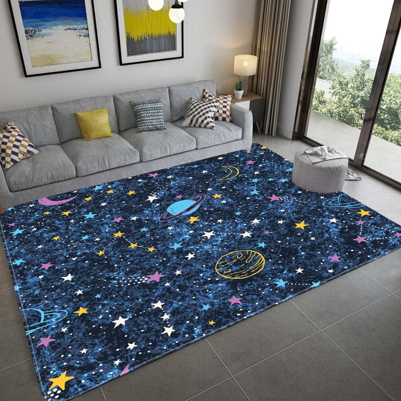 Planet Pattern Print Floor Mat