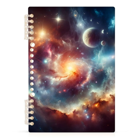 Space Universe Spiral Journal Notebook College Ruled Notebook 8.3" x 5.7" A5 Lined Thick Paper Page