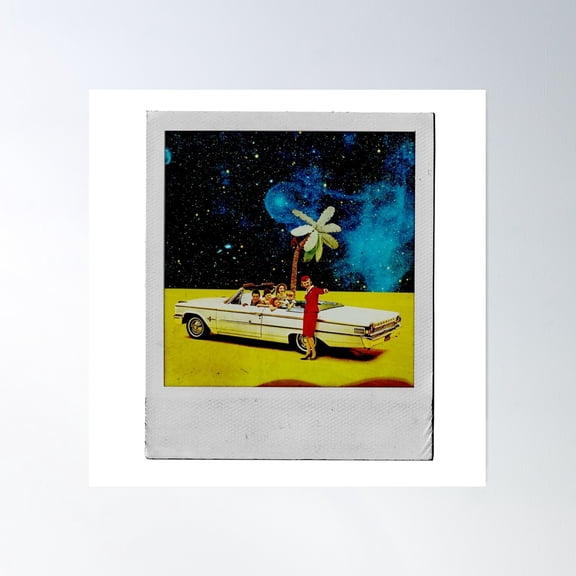 Space Vacation Poster Wall Art, Modern Wall Decor, 16x16 UNFRAMED