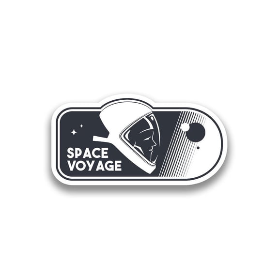 Space Voyage Astronaut Sticker -Smartprints Designs, Vinyl Sticker