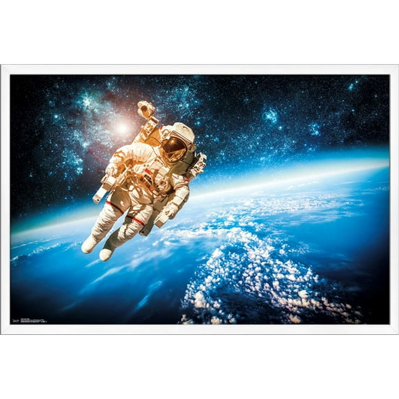 Space Walk Wall Poster, 22.375" x 34", Framed