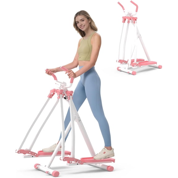 Space Walker Exercise Machine - Air Walker Elliptical Trainer for Home Use, with Foldable Design for an Aerobic Stepper and Cross Trainer Glider Exercise Machine for Men and Women