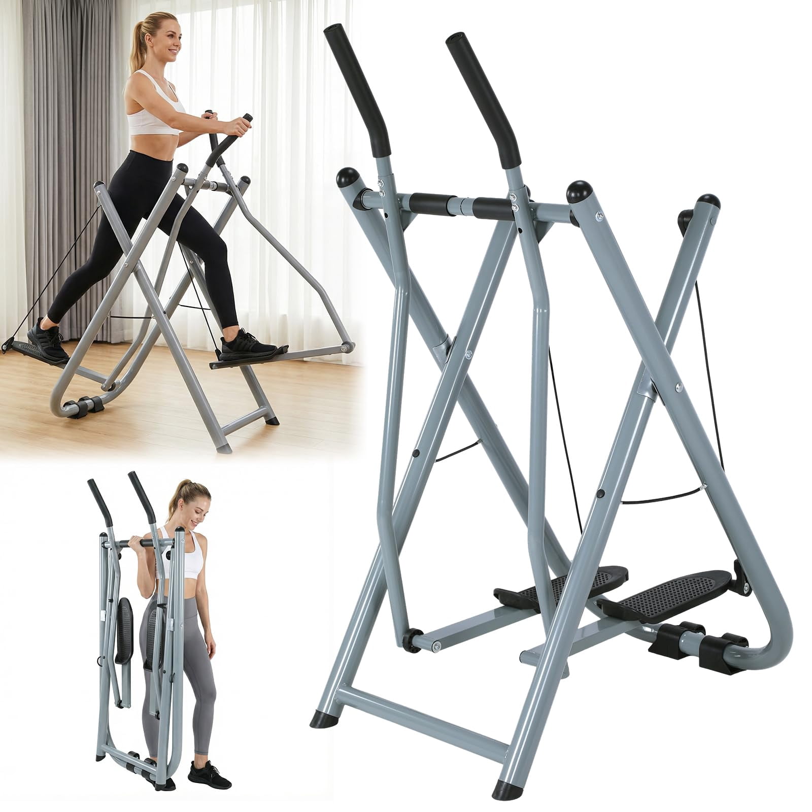 Space Walker Exercise Machine Foldable Air Walker Elliptical Glider ...