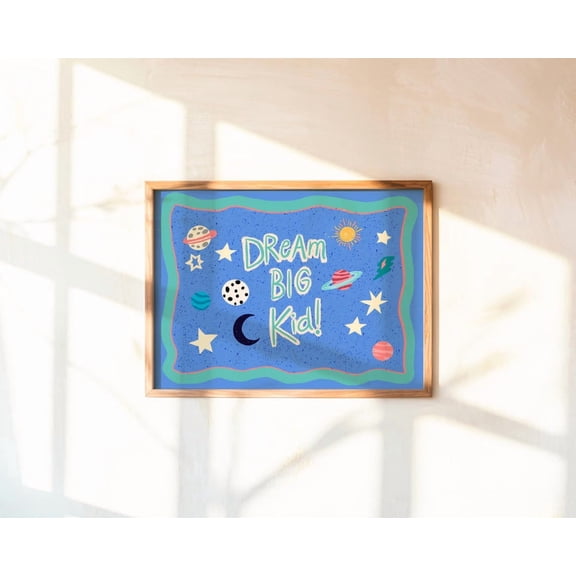 Space Wall Art Inspirational Nursery Outer Space Room Decor Unframed Paper Print