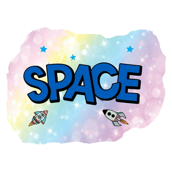 Space Wall Decals for Children Playroom - Flying Rockets in Space Rocket DIY & Creativity Boy Girl Bedroom Wall Sticker - Size: 10 In x 7 In