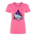 thumbnail image 1 of Space Whale Design Shaped T-Shirt Women -Image by Shutterstock, Female Small, 1 of 2